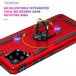 Wholesale Tech Armor Ring Stand Grip Case with Metal Plate for Samsung Galaxy A42 5G (Red)